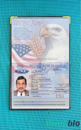 USA paszport 2007-2022 wygląd zdjęcia pliki PSD, skan i fotografowany obraz